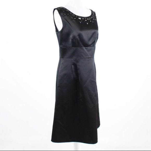 Robe Ann Taylor LOFT Noire Motif Pois Blancs - Sous Le Genou Taille 0 (Neuf)